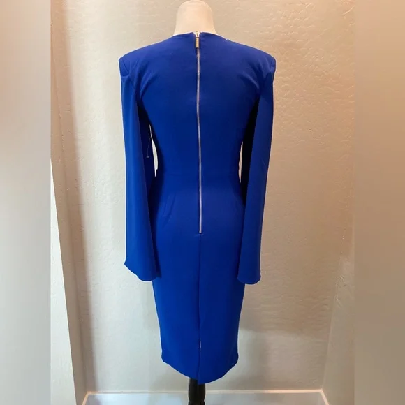 Alexia Admor Elegant Blue Cape Sleeve Dress Size XS - Picture 5 of 9